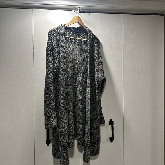 a.n.a Gray Open-Front Cardigan Sweater wPOCKETS - Picture 7 of 11